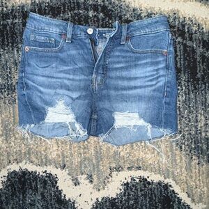 Old Navy Blue Distressed Jean Shorts